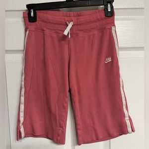 Kid’s Nike capris sweatpants, pink. Child’s large.